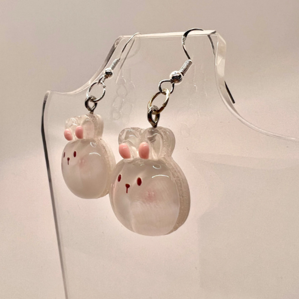 Bunny Rabbit Earrings - Easter Earrings - Farm Earrings - Animal Earrings - Picture 7 of 9